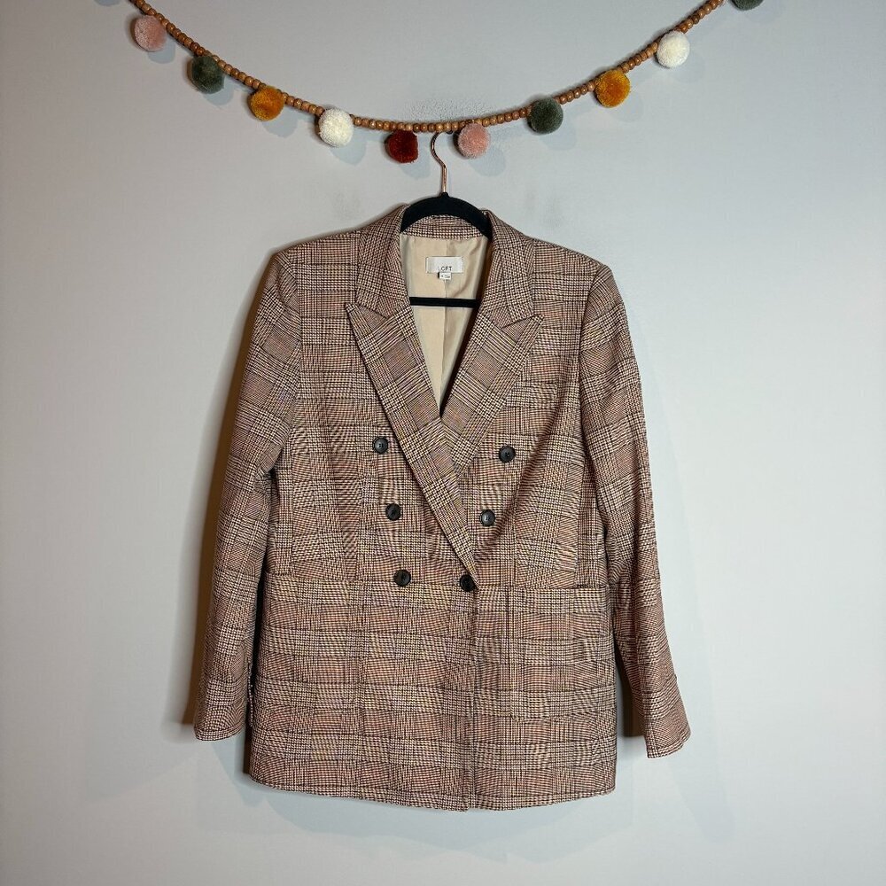 Loft Plaid Double Breasted Blazer Jacket - Picture 2 of 7